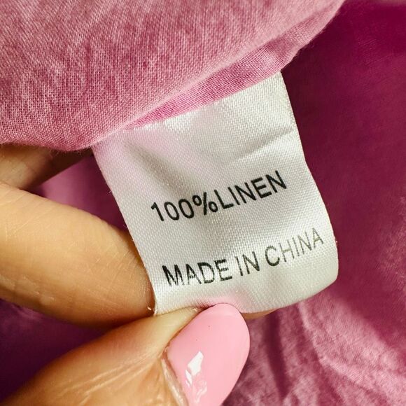 CARMAR Lavender Linen Mini Skirt with Belted Waist – Size Small - Picture 5 of 8